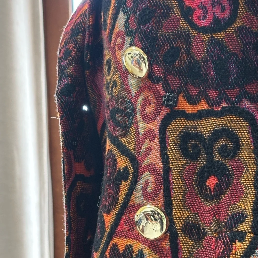 Saks Fifth Avenue Vintage Paisley Brocade Opera Coat β¨ππ§₯ - Picture 3 of 11